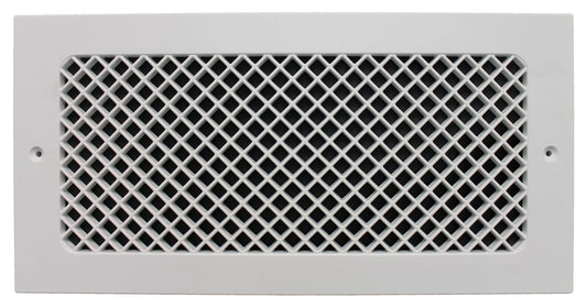 Contemporary style decorative baseboard vent cover with the dimensions 6" in x 14" in