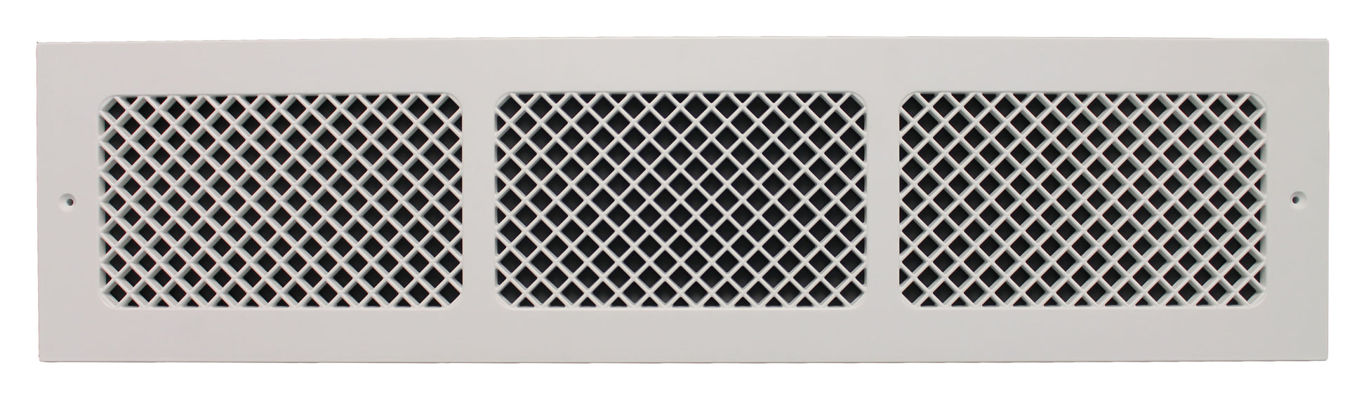Contemporary style decorative baseboard vent cover with the dimensions 6" in x 30" in