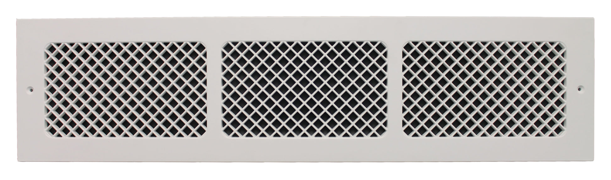 Contemporary style decorative baseboard vent cover with the dimensions 6" in x 30" in